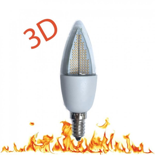 Feuerlampe E14 3D Flamme