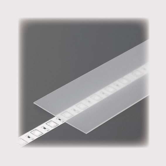 Profil Abdeckung G slide 1&2m, Weiss, Frost und Transparent