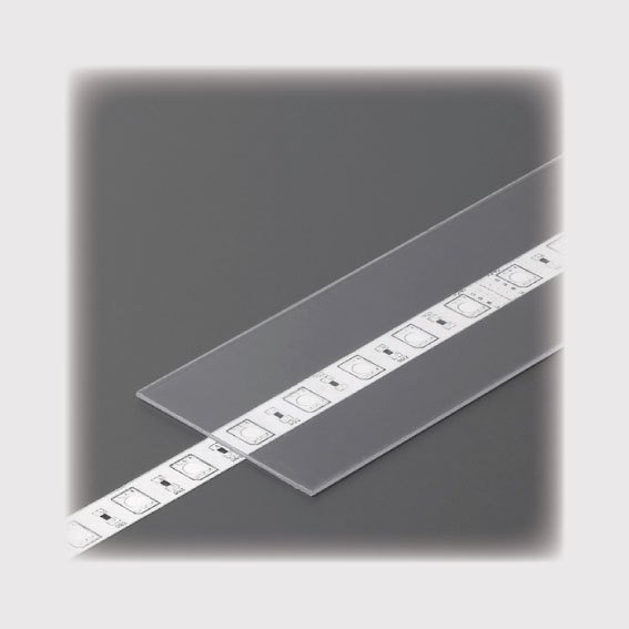 Profil Abdeckung H slide, 1&2m, Weiss, Frost und Transparent